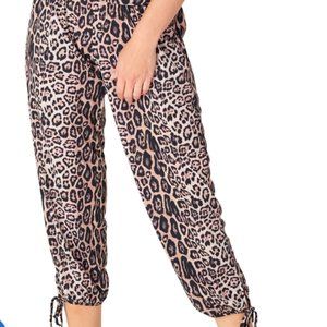 BLACK WIDE LEG LOUNGE PANT